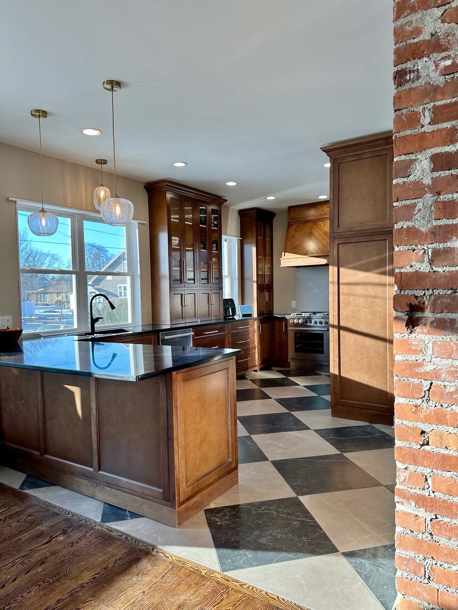 The finished kitchen remodel completed by Envision Builders in Peru, Illinois