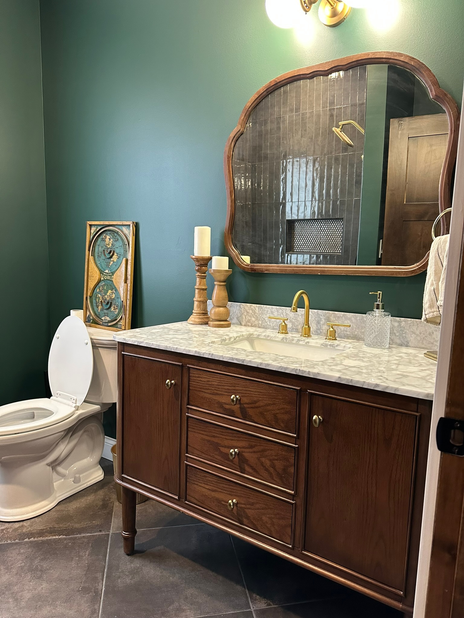 Finished bathroom remodel completed by Envision Builders in Peru, Illinois