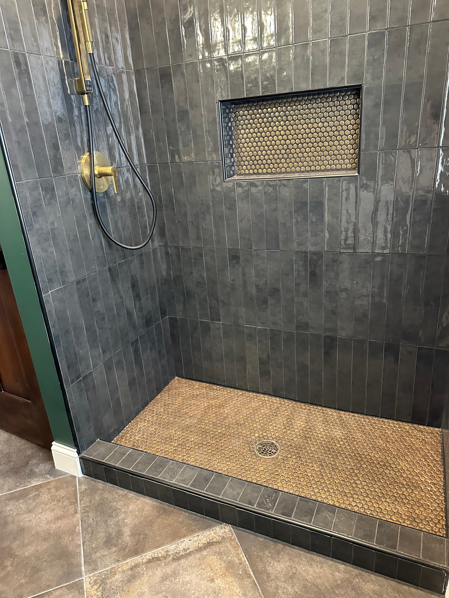 Finished bathroom remodel completed by Envision Builders in Peru, Illinois