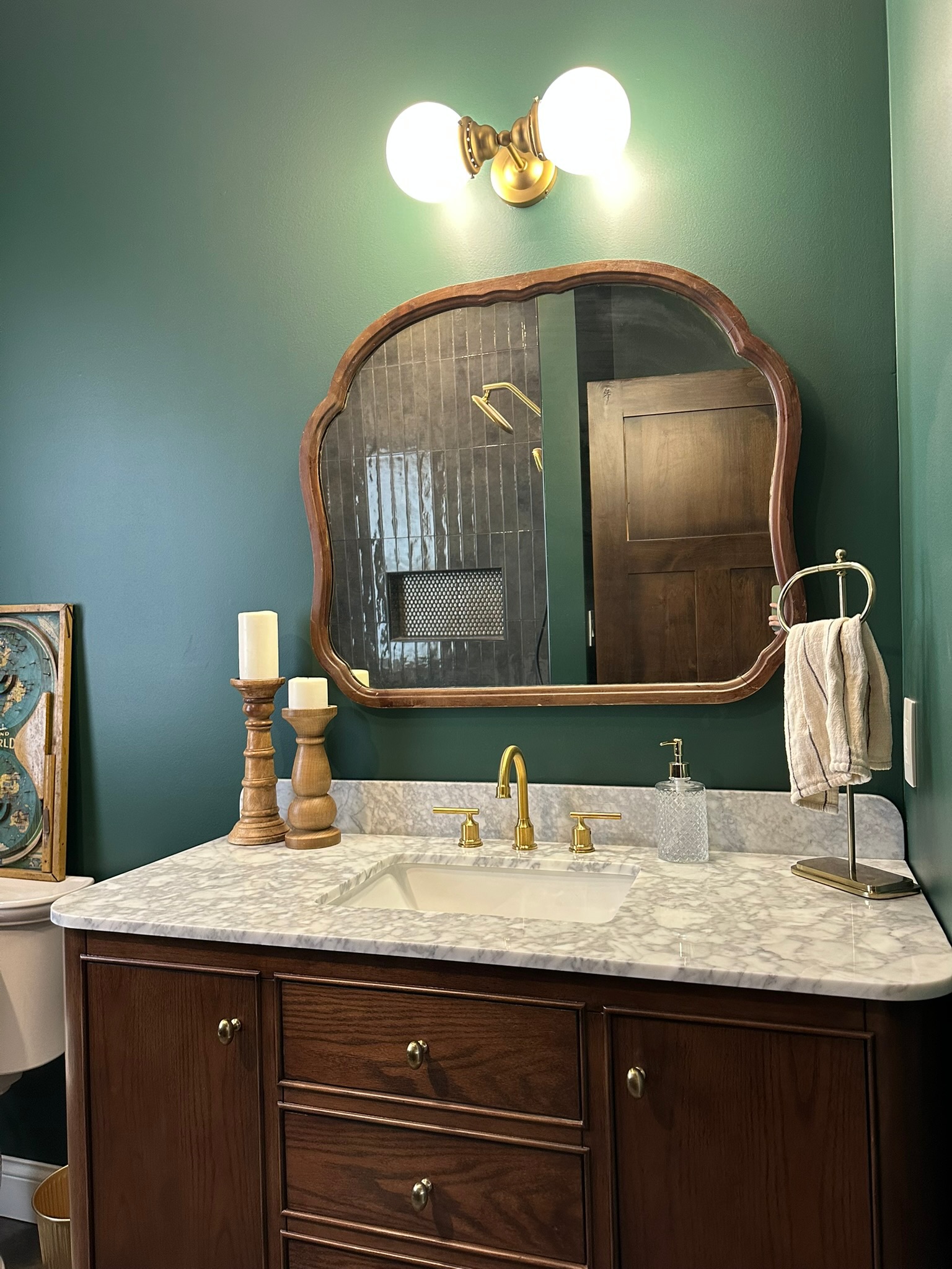 Finished bathroom remodel completed by Envision Builders in Peru, Illinois