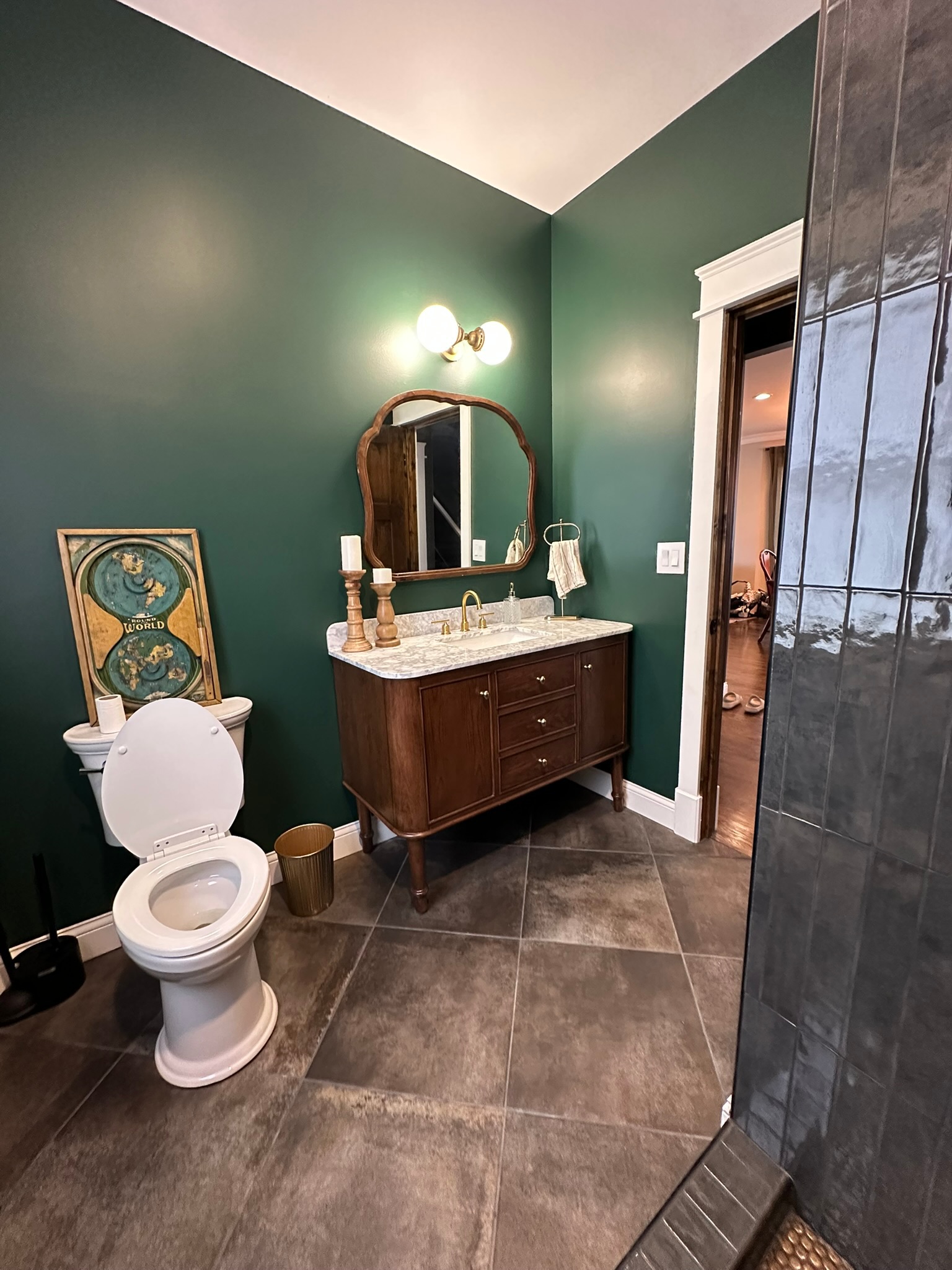 Finished bathroom remodel completed by Envision Builders in Peru, Illinois
