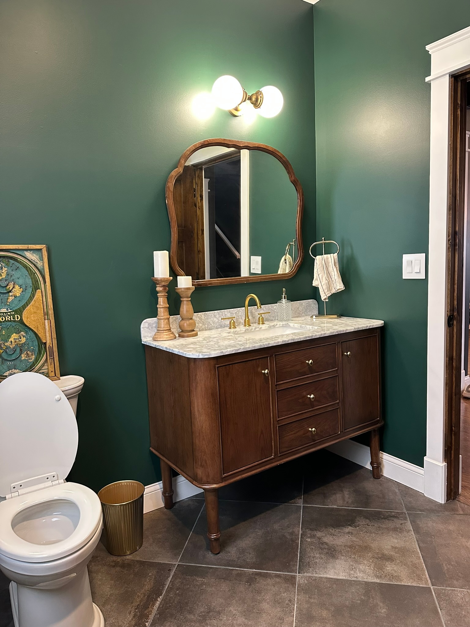 Finished bathroom remodel completed by Envision Builders in Peru, Illinois
