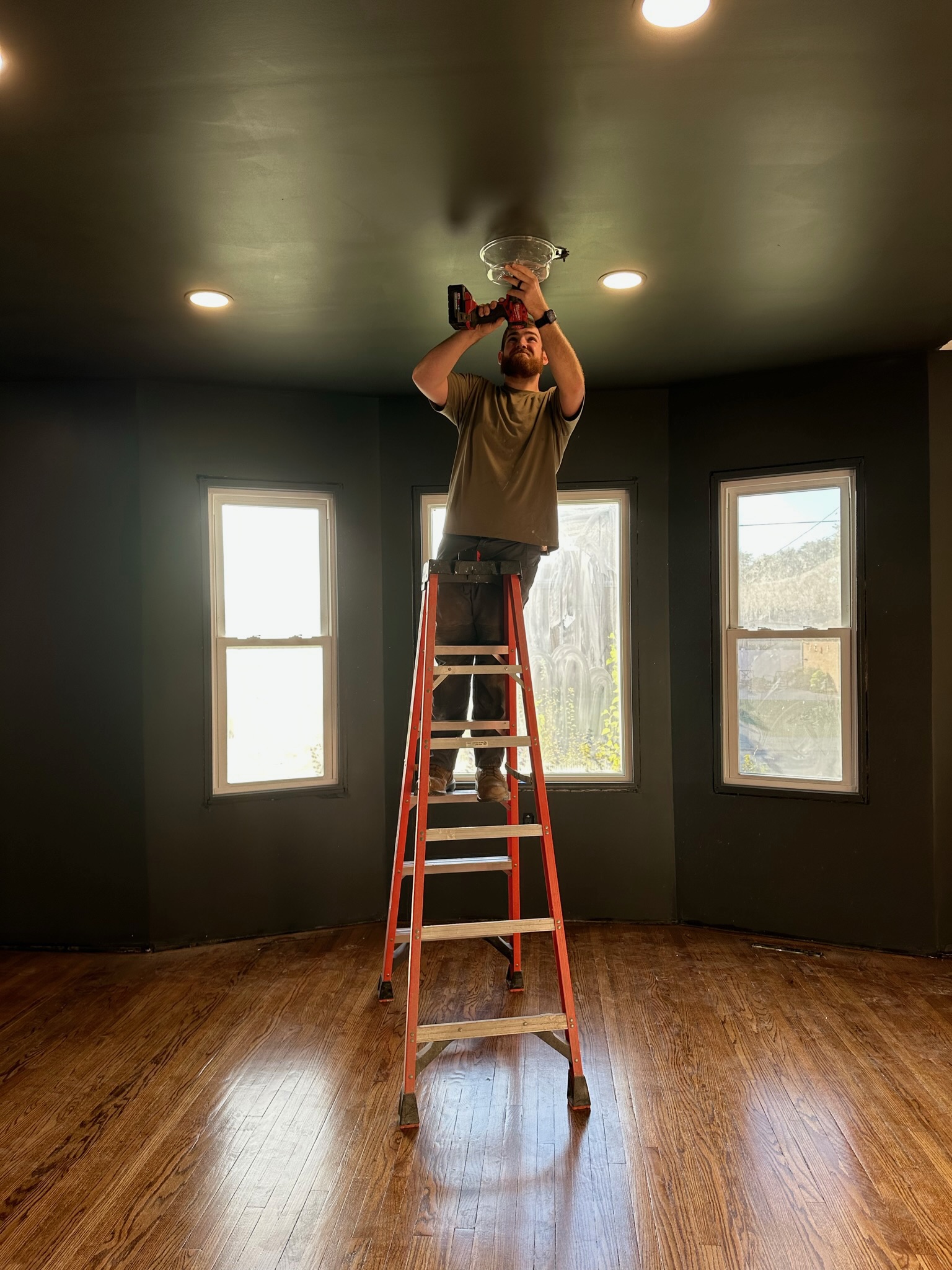 Eli Borchelt, owner of Envision Builders, working on a project in the Illinois Valley