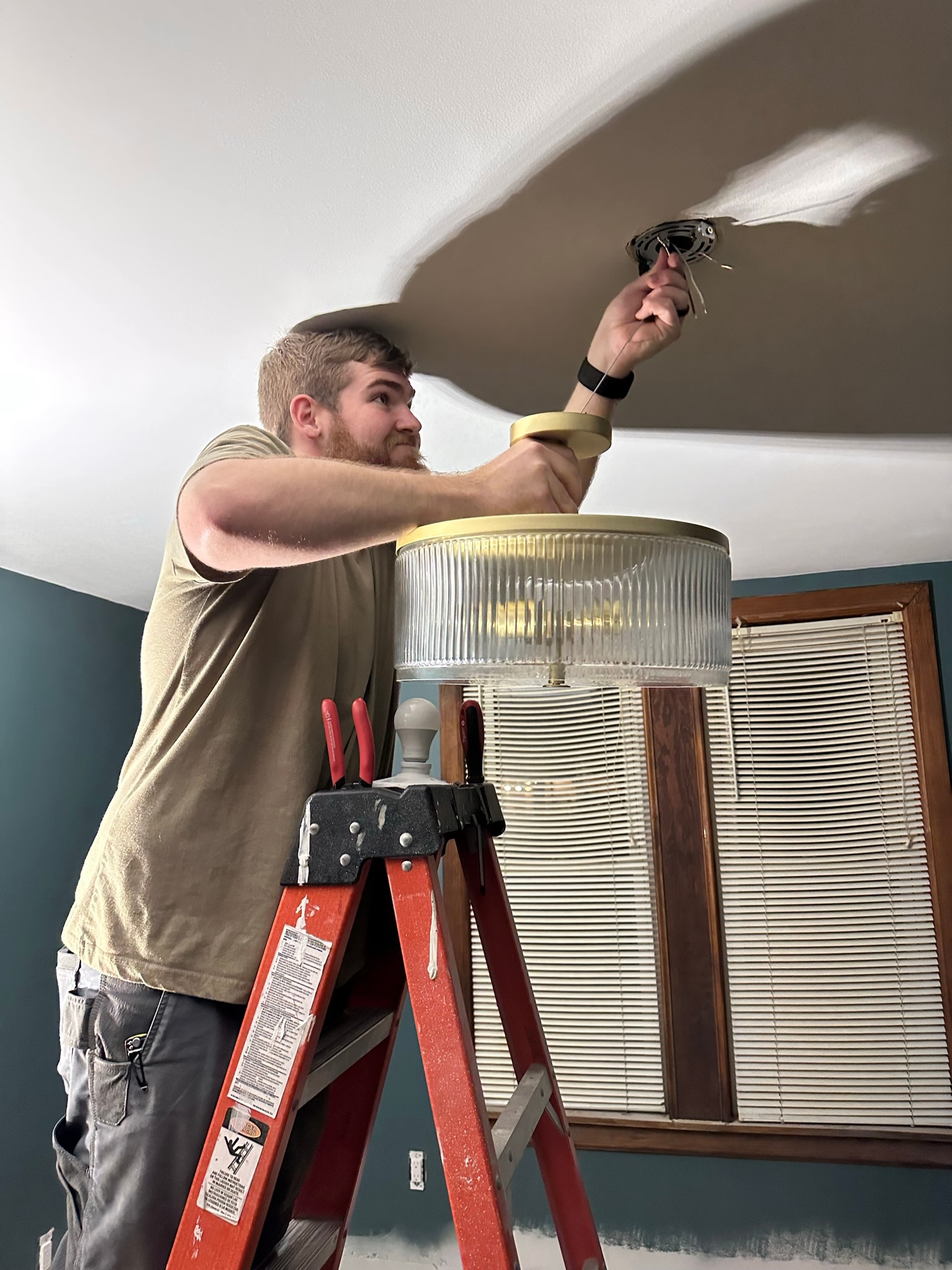 Eli Borchelt, owner of Envision Builders, working on a project in the Illinois Valley