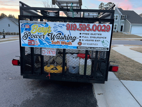 Pressure washing trailer and service equipment