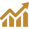 Graph illustrating upward trend in professional growth and career clarity, symbolizing the coaching approach of Grow Coaching.