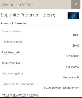 Chase 15,000 Dollar Approval Screenshot