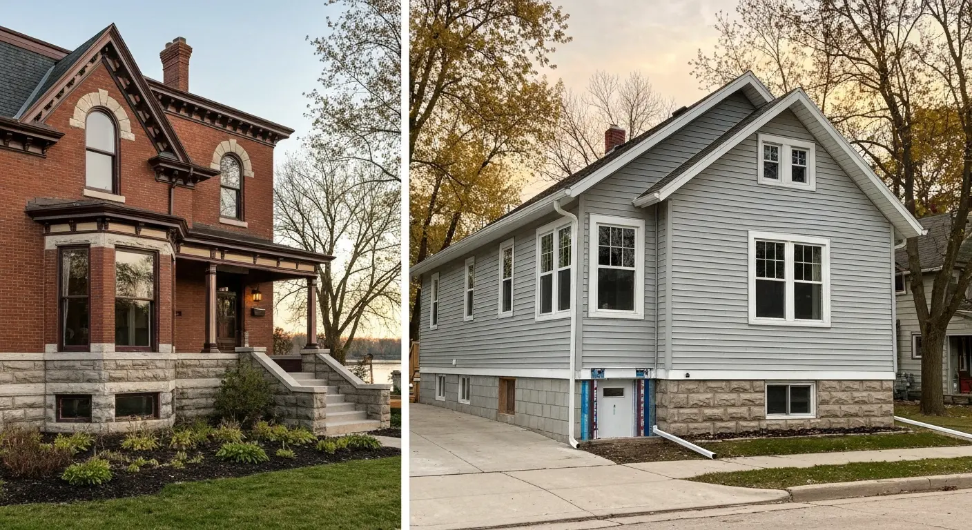 Historic and modern homes in Menasha