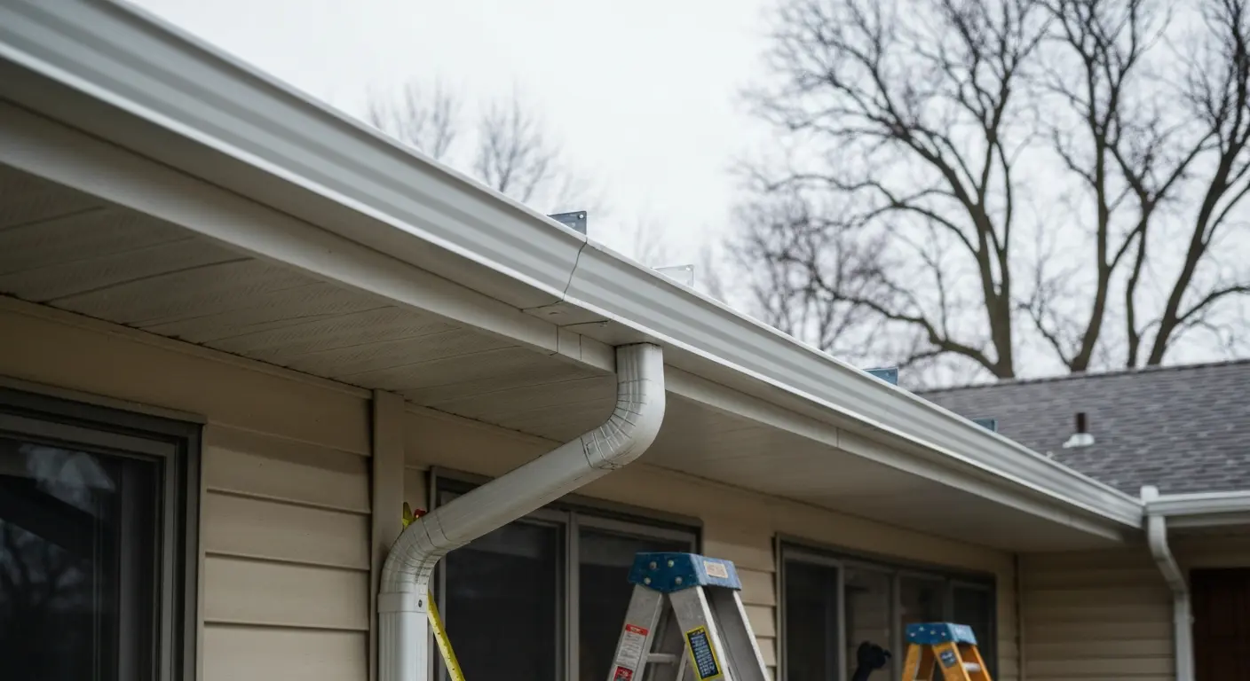 Gutter installation near Lake Winnebago