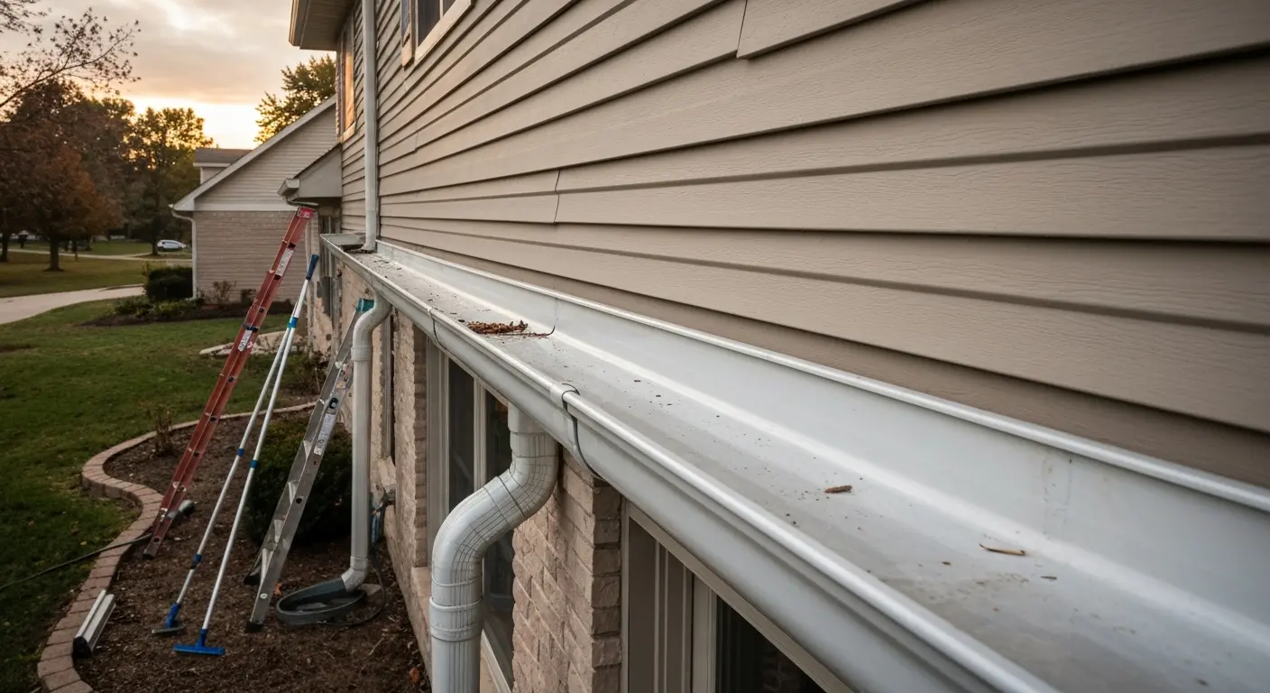Gutter service and maintenance