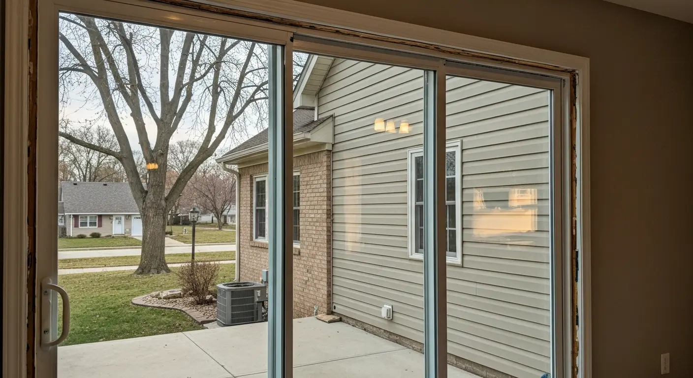 Sliding patio door installation