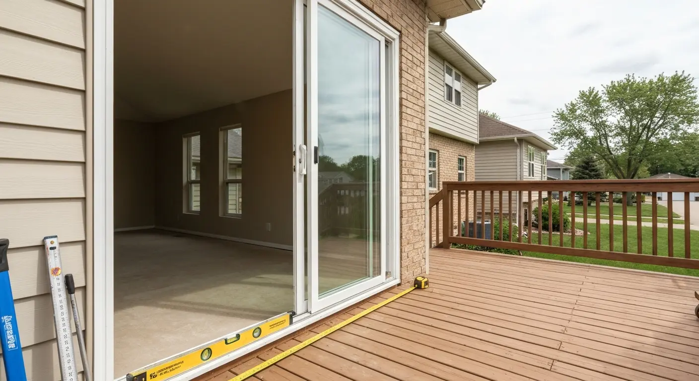 Sliding patio door installation