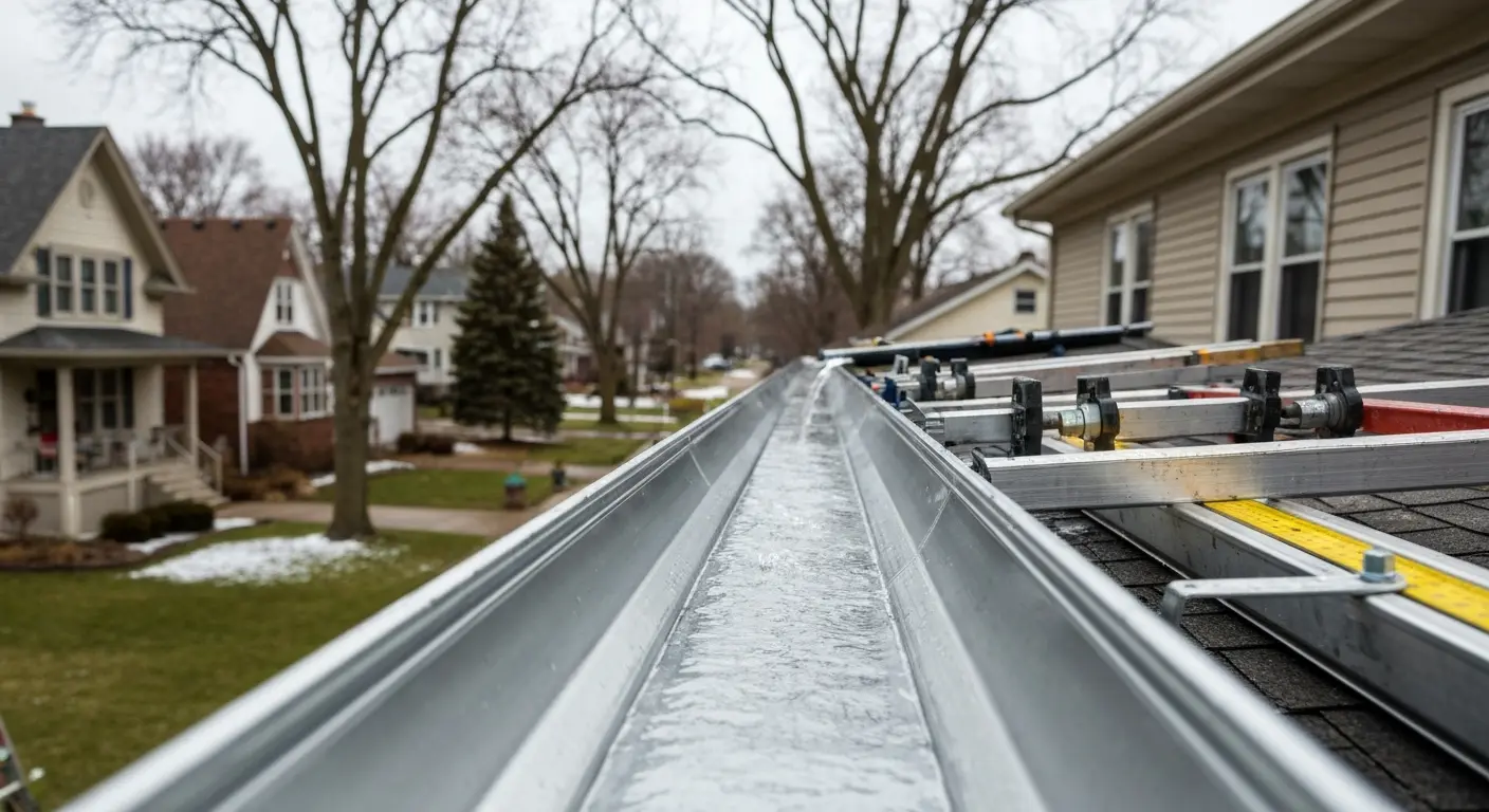 Seamless gutter installation