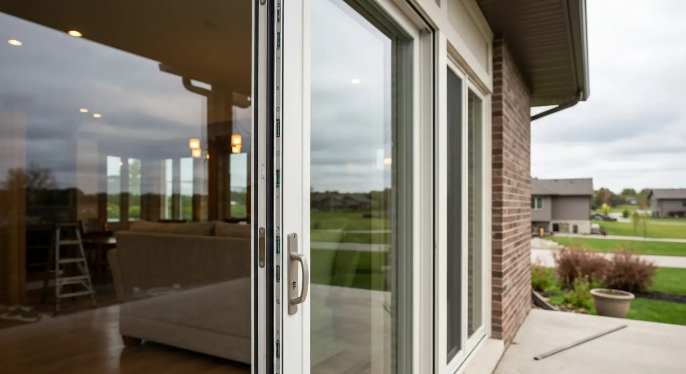 New patio door installation in Little Chute residence