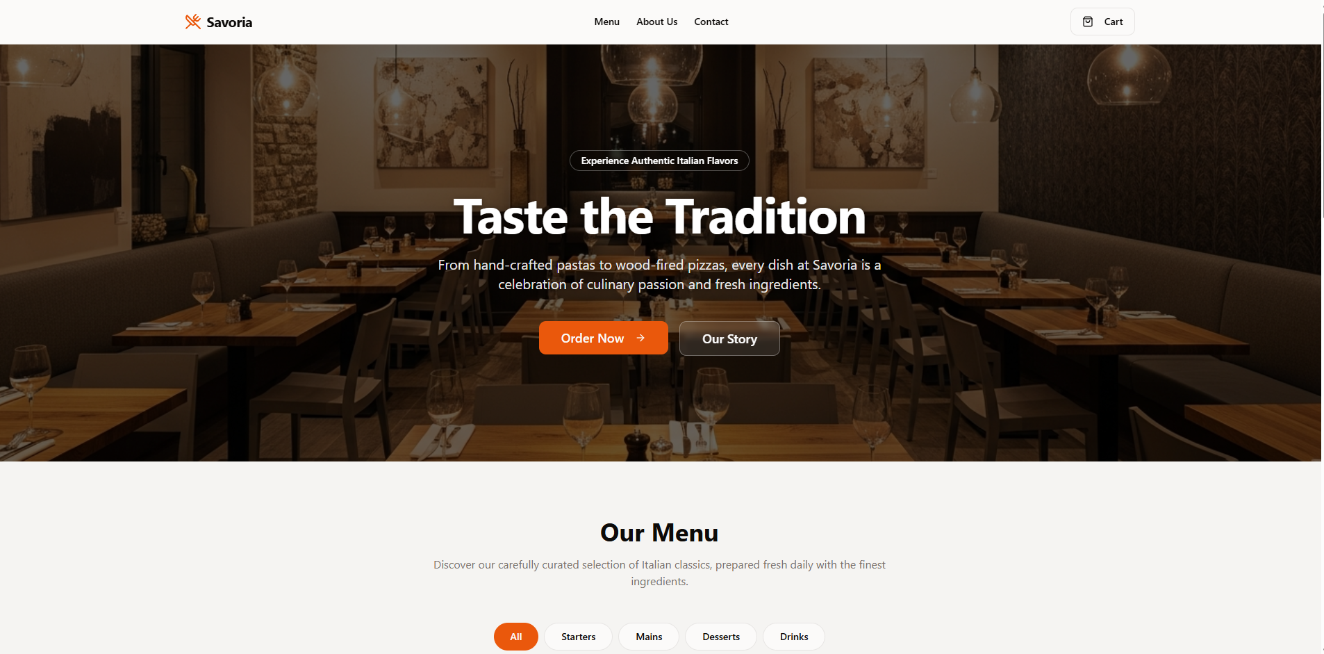 Restaurant Web Experience