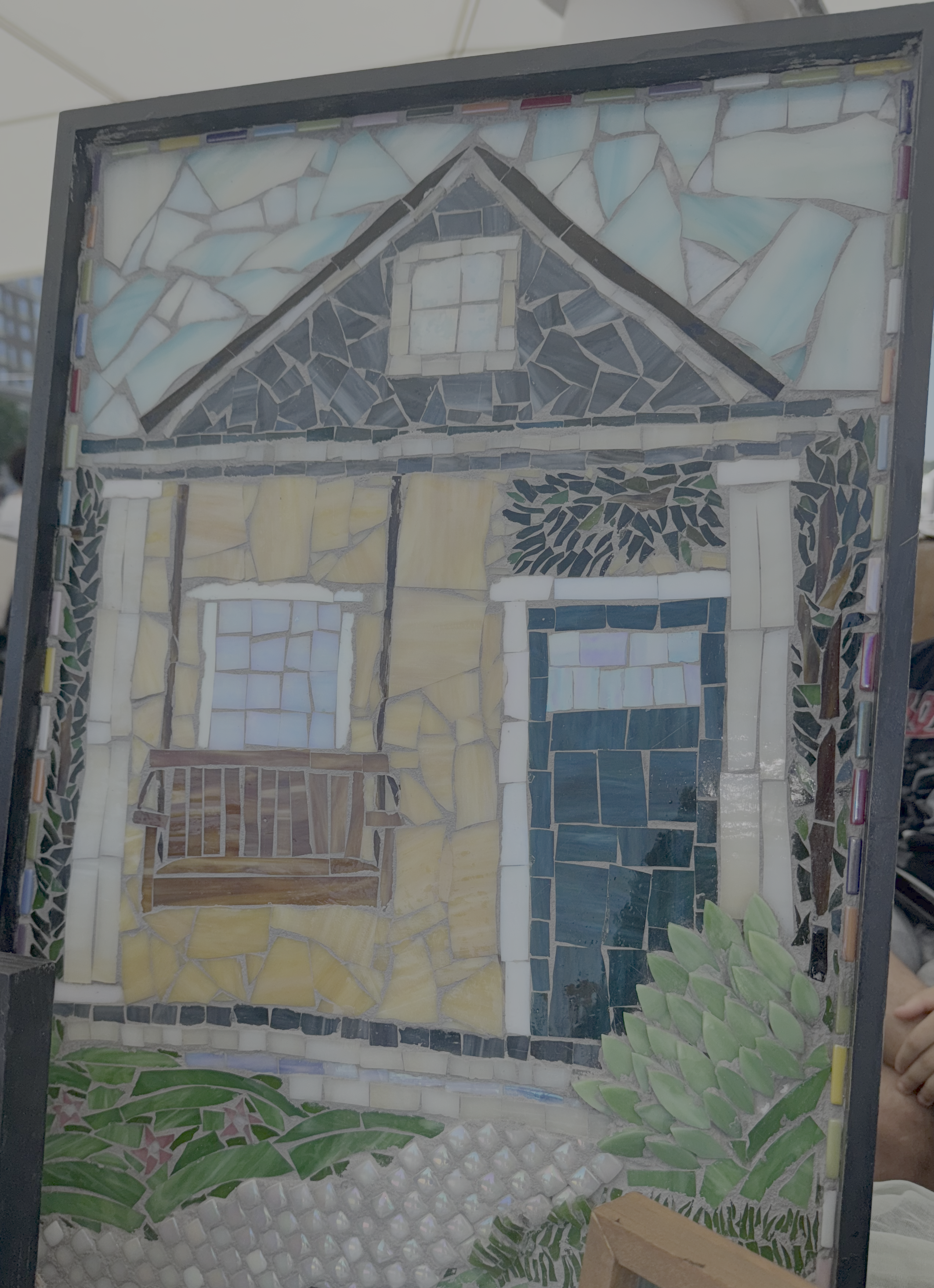 2112 - Maw Maw's House, an original glass mosaic artwork by Caitlin Barnes.