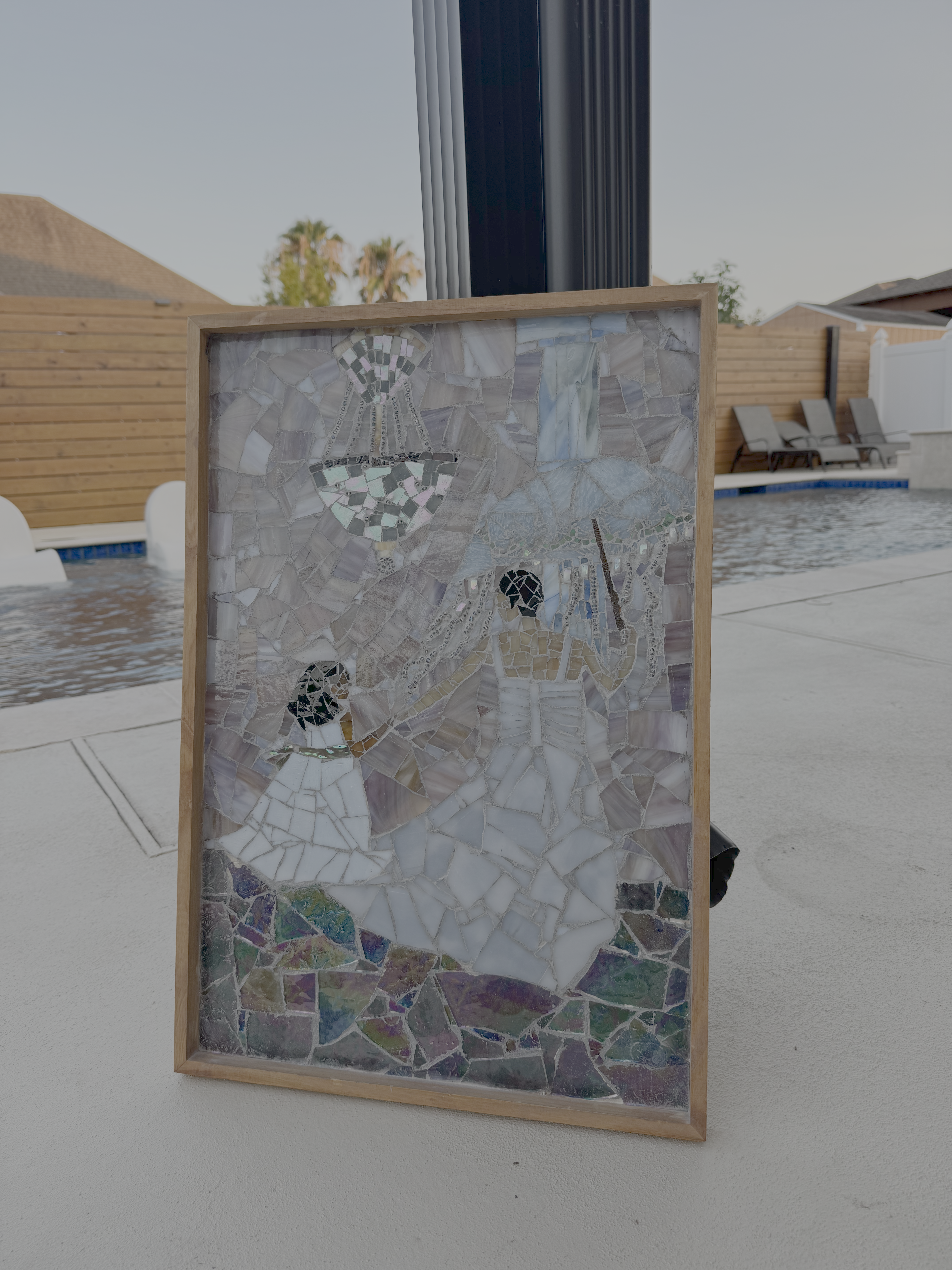 Passing Down the Light, an original glass mosaic artwork by Caitlin Barnes.