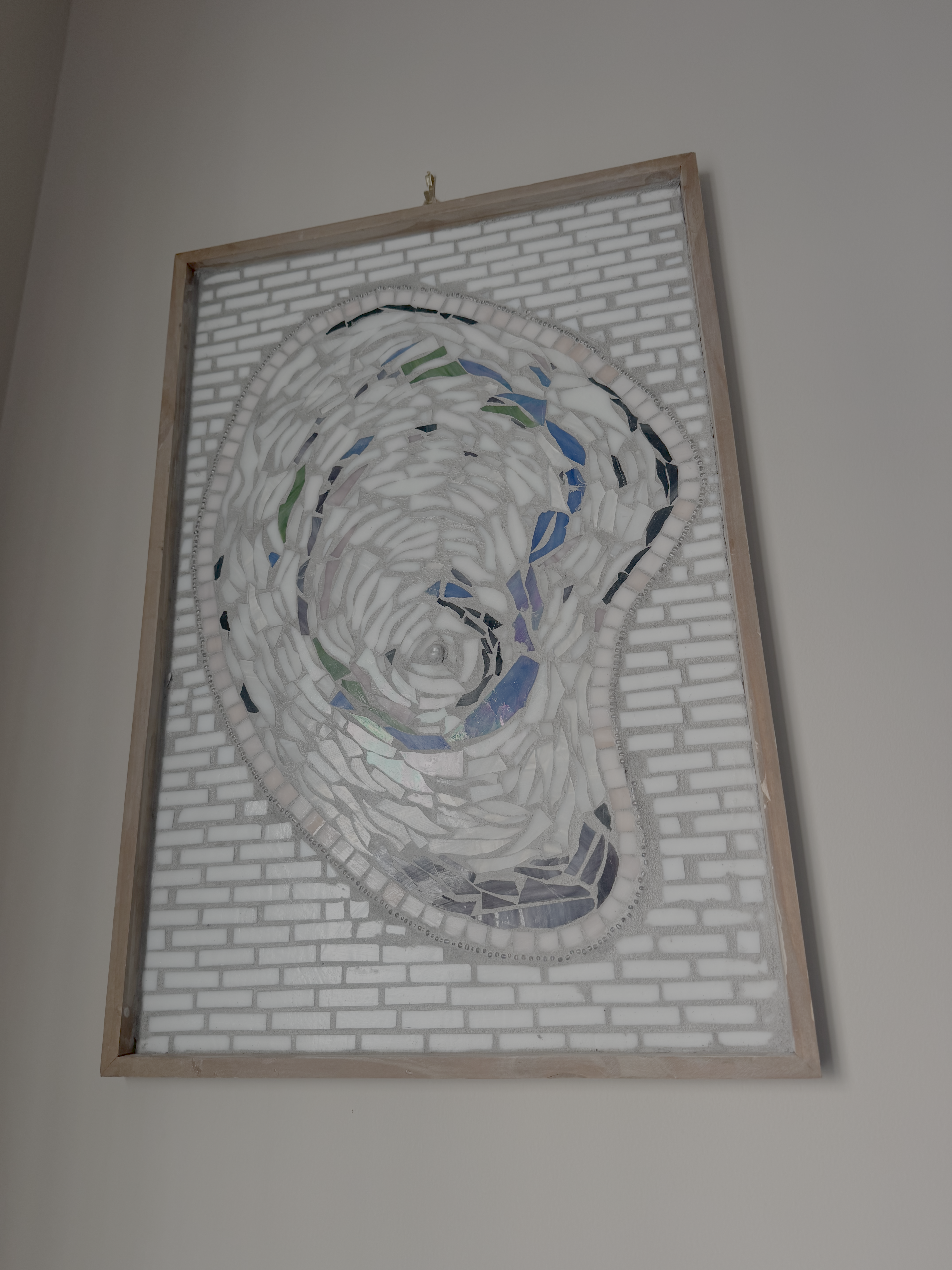 Pear of the Bayou, an original glass mosaic artwork by Caitlin Barnes.