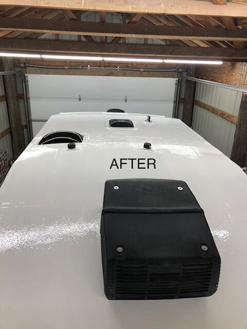 RV roof after repair project one