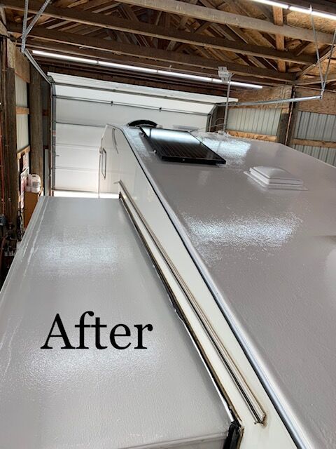 RV roof after repair project three