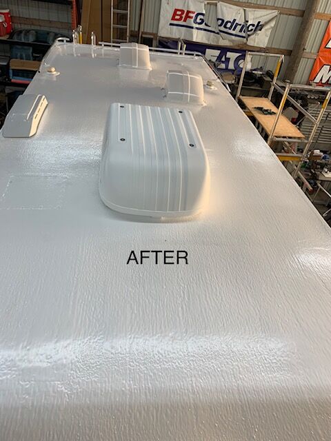 RV roof after repair project four