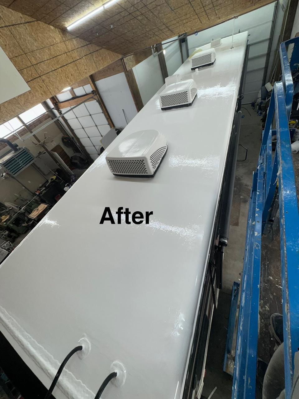 Completed RV roof repair