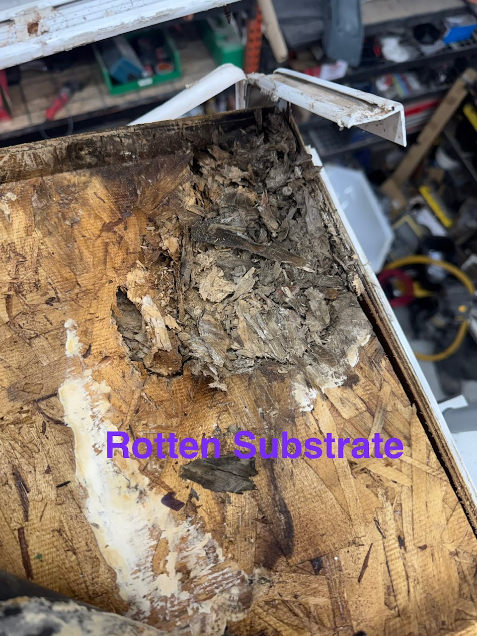 RV roof before repair project five alternate view