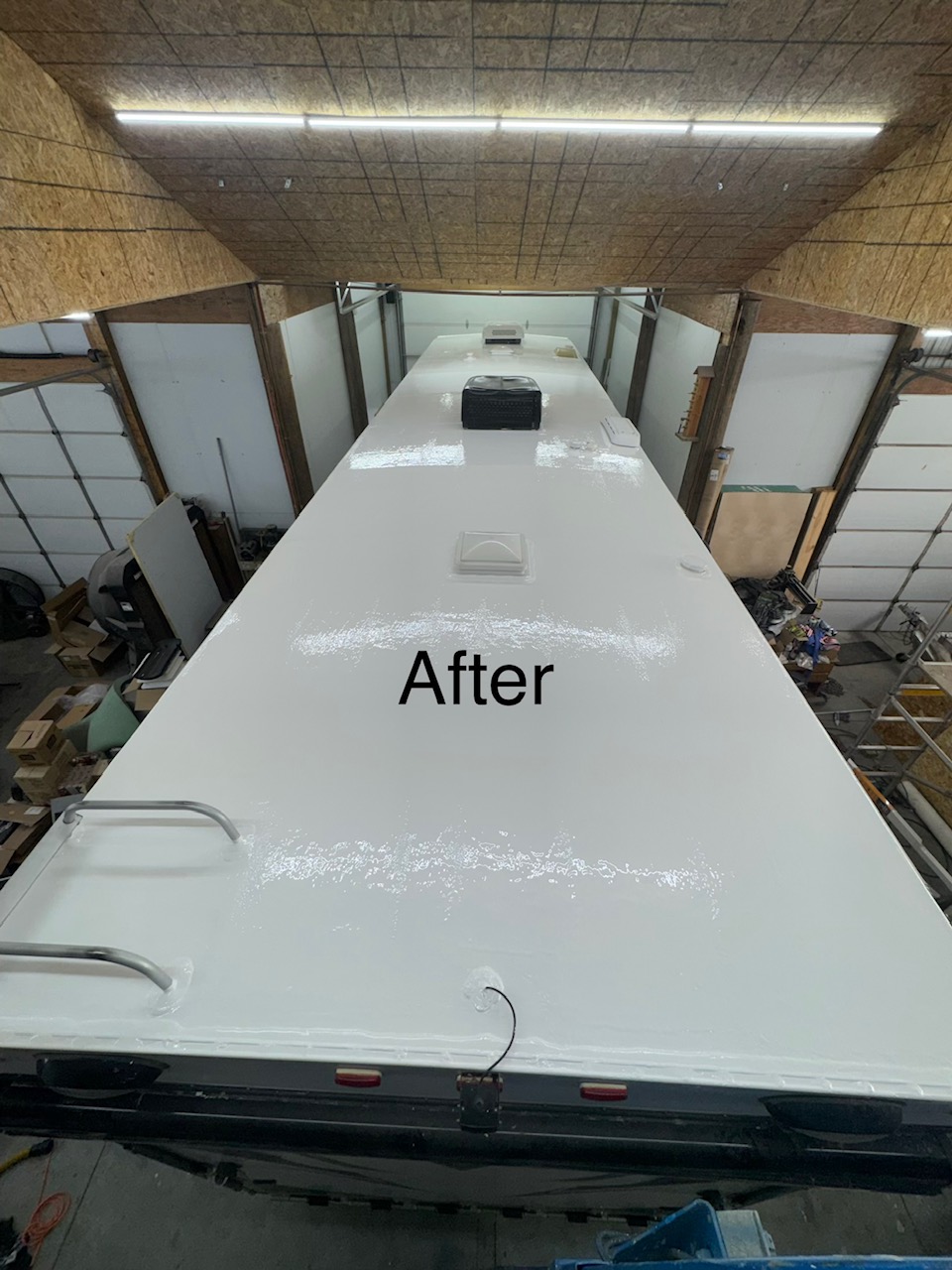 RV roof after repair project five