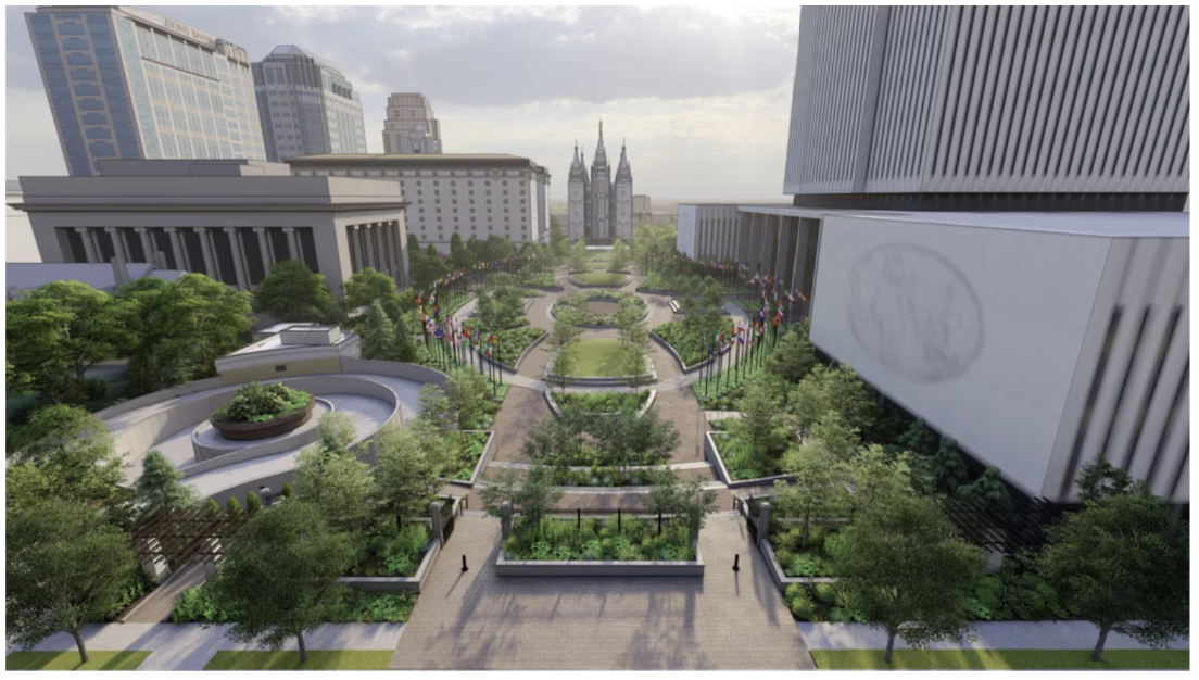 Salt Lake LDS temple grounds 
