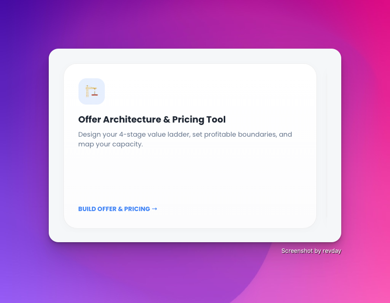 Offer Pricing Architecture tool by revday