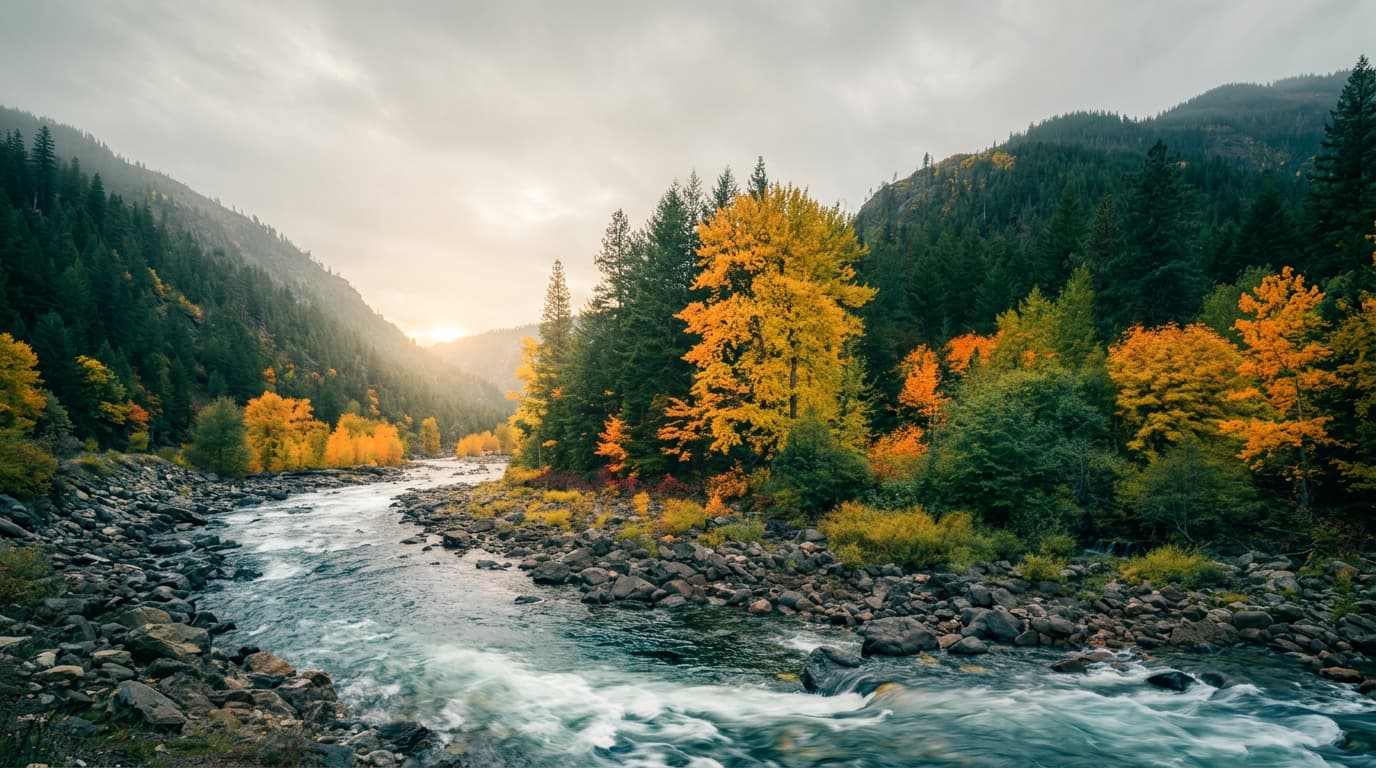 Autumn river canyon in the Pacific Northwest. Conditions treated at Holisma Healthcare naturopathic clinic