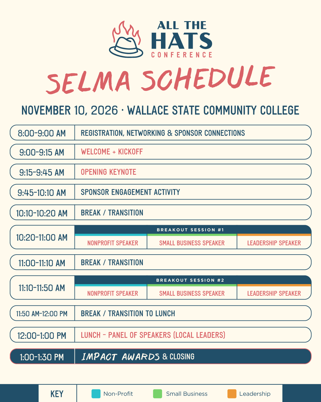 All The Hats Conference - Selma Schedule