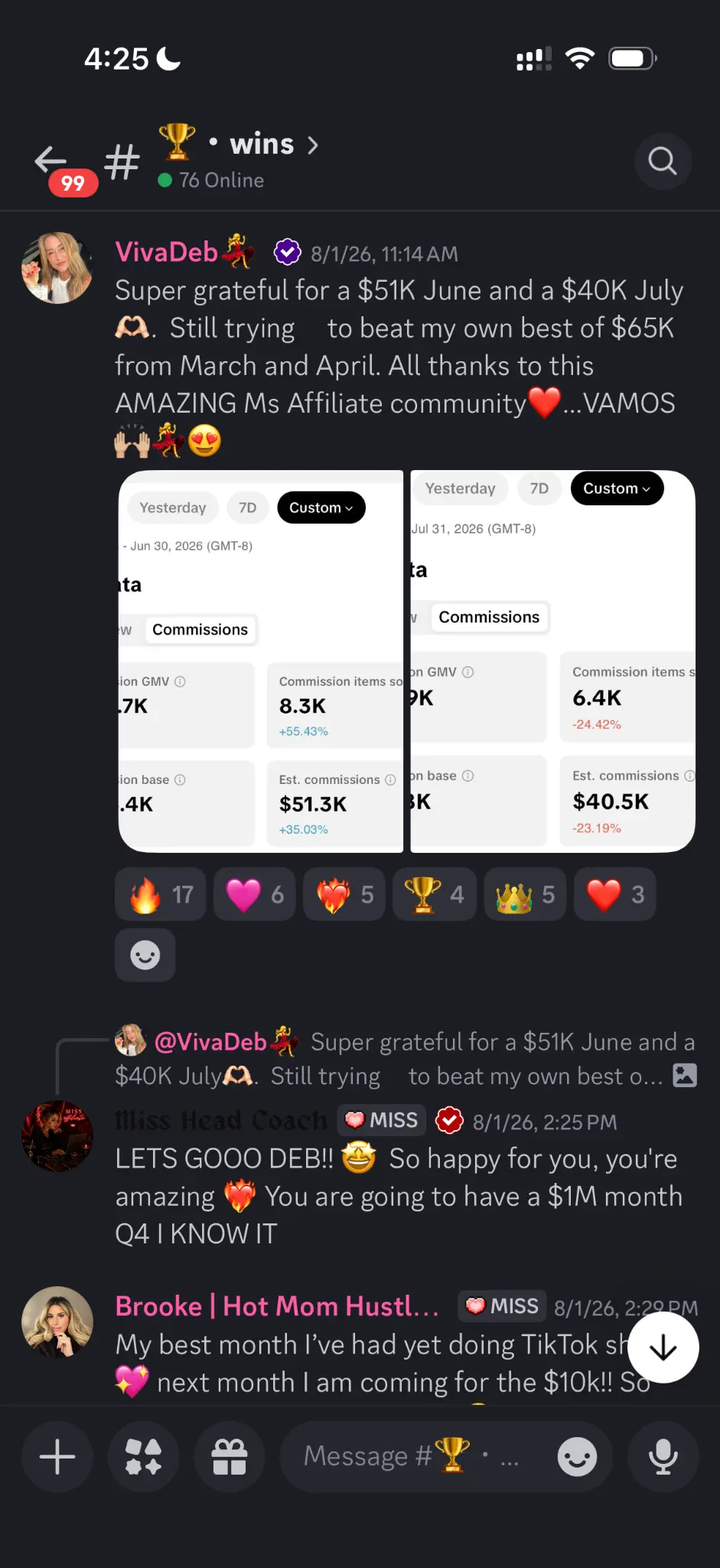 Miss Affiliate student VivaDeb TikTok Shop result: $91K across June and July