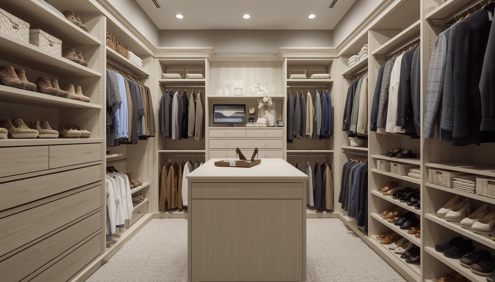 Custom walk-in closet design Las Vegas Nevada