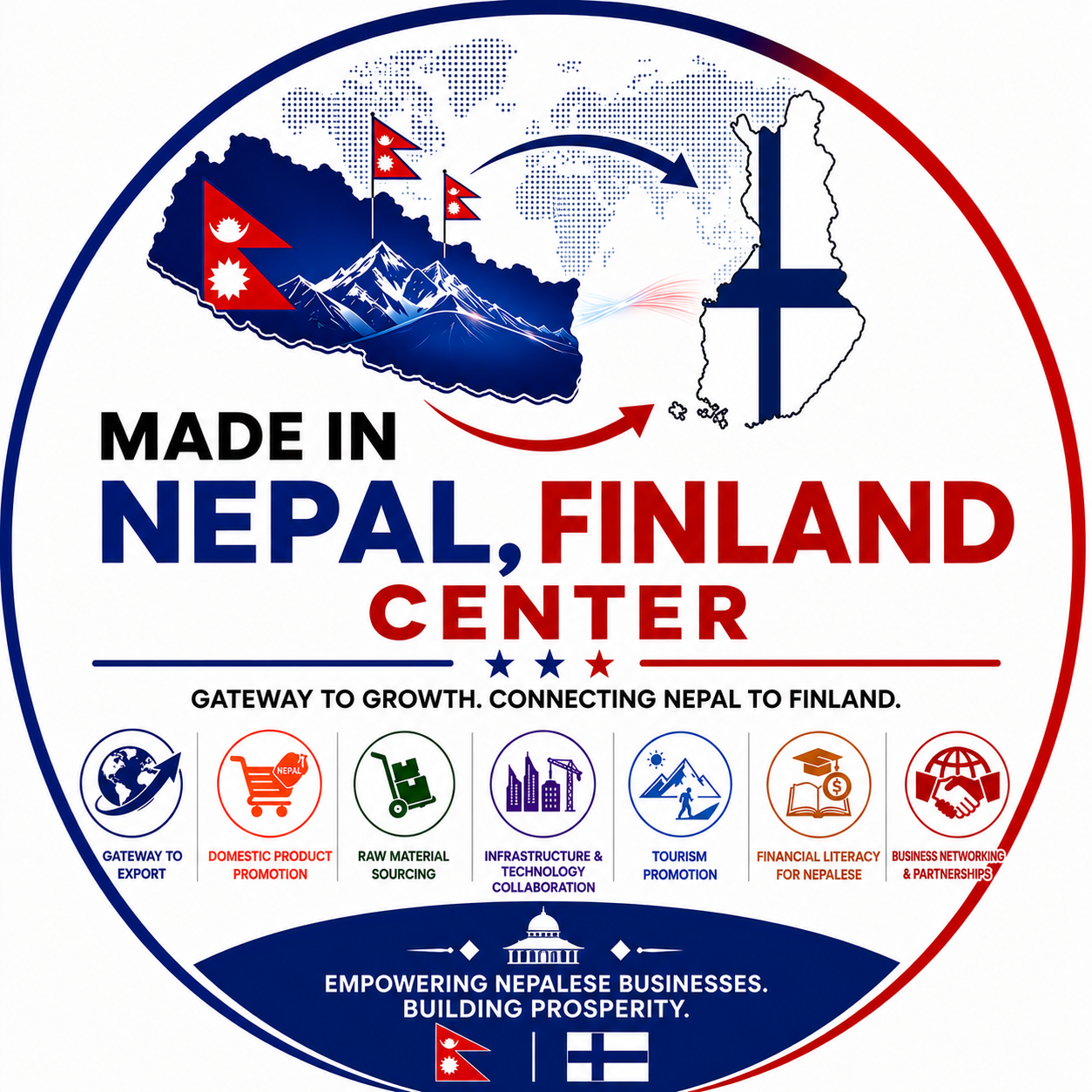 Made in Nepal, Finland Center Logo