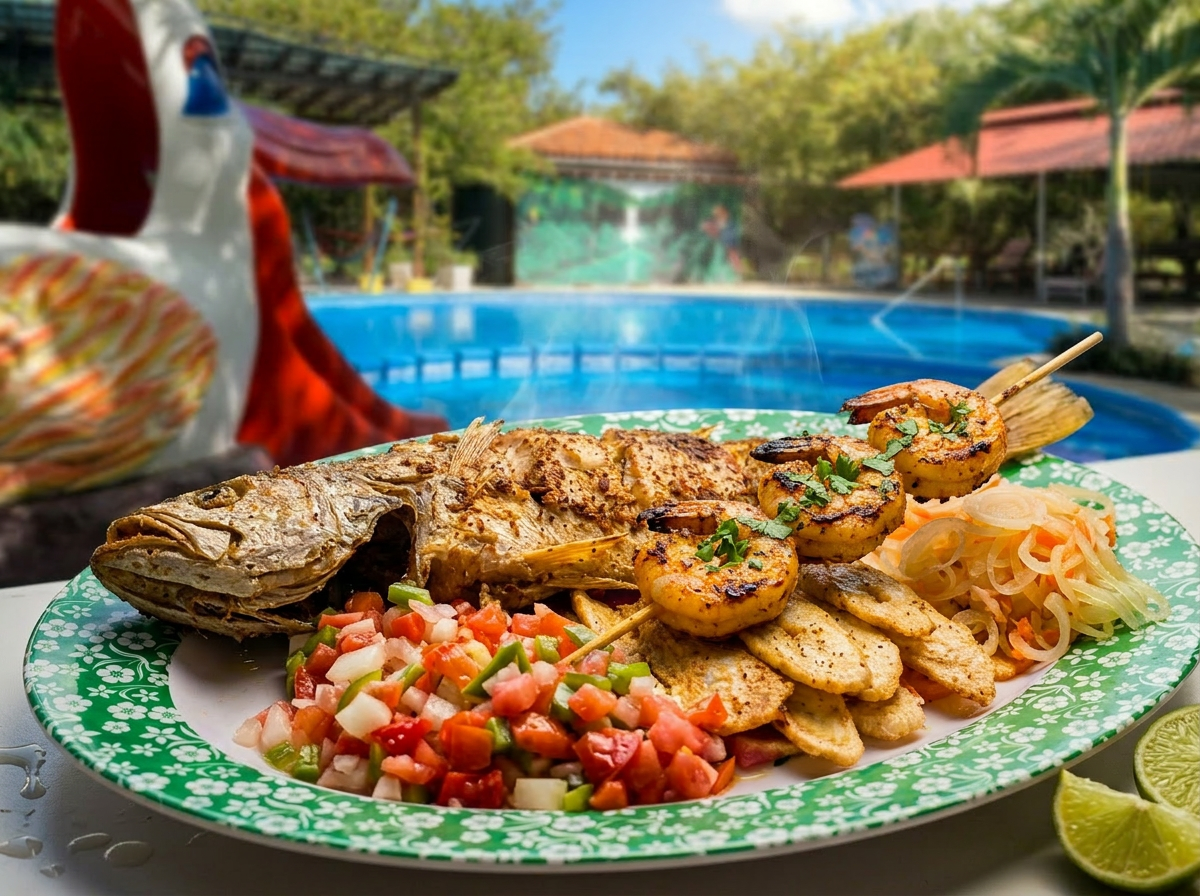 Pescado con camarones Gold Fruit