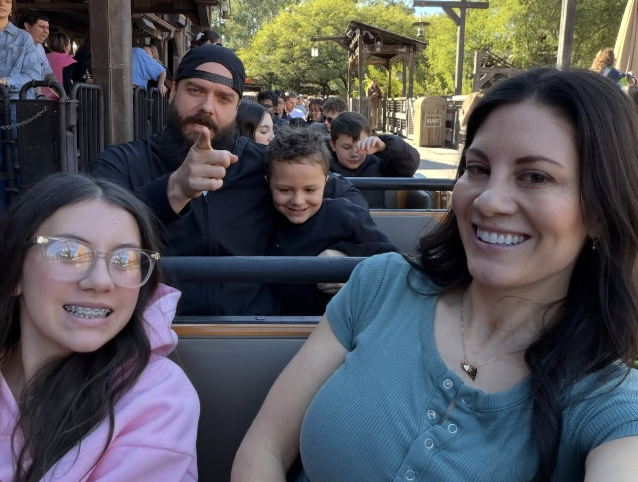 Desi Williams at a theme park with her family Desi Williams at a theme park with her family