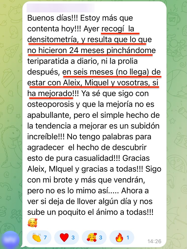 Mensaje de una alumna