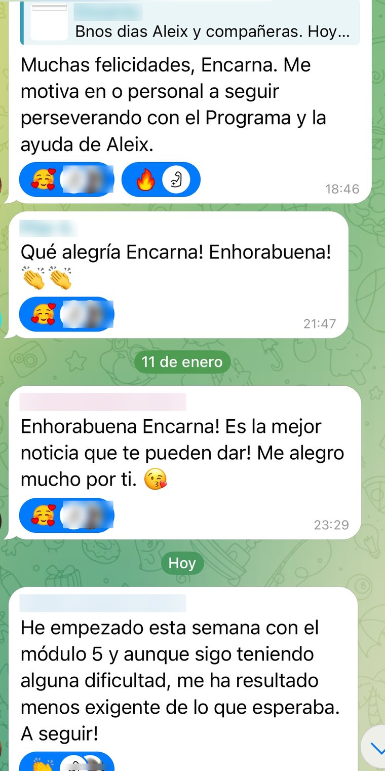 Mensaje de una alumna