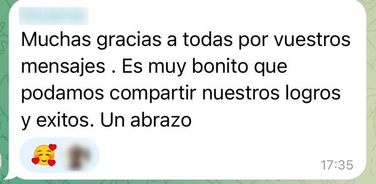 Mensaje de una alumna