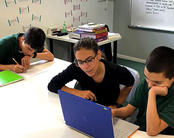 MLC educator providing academic support to students