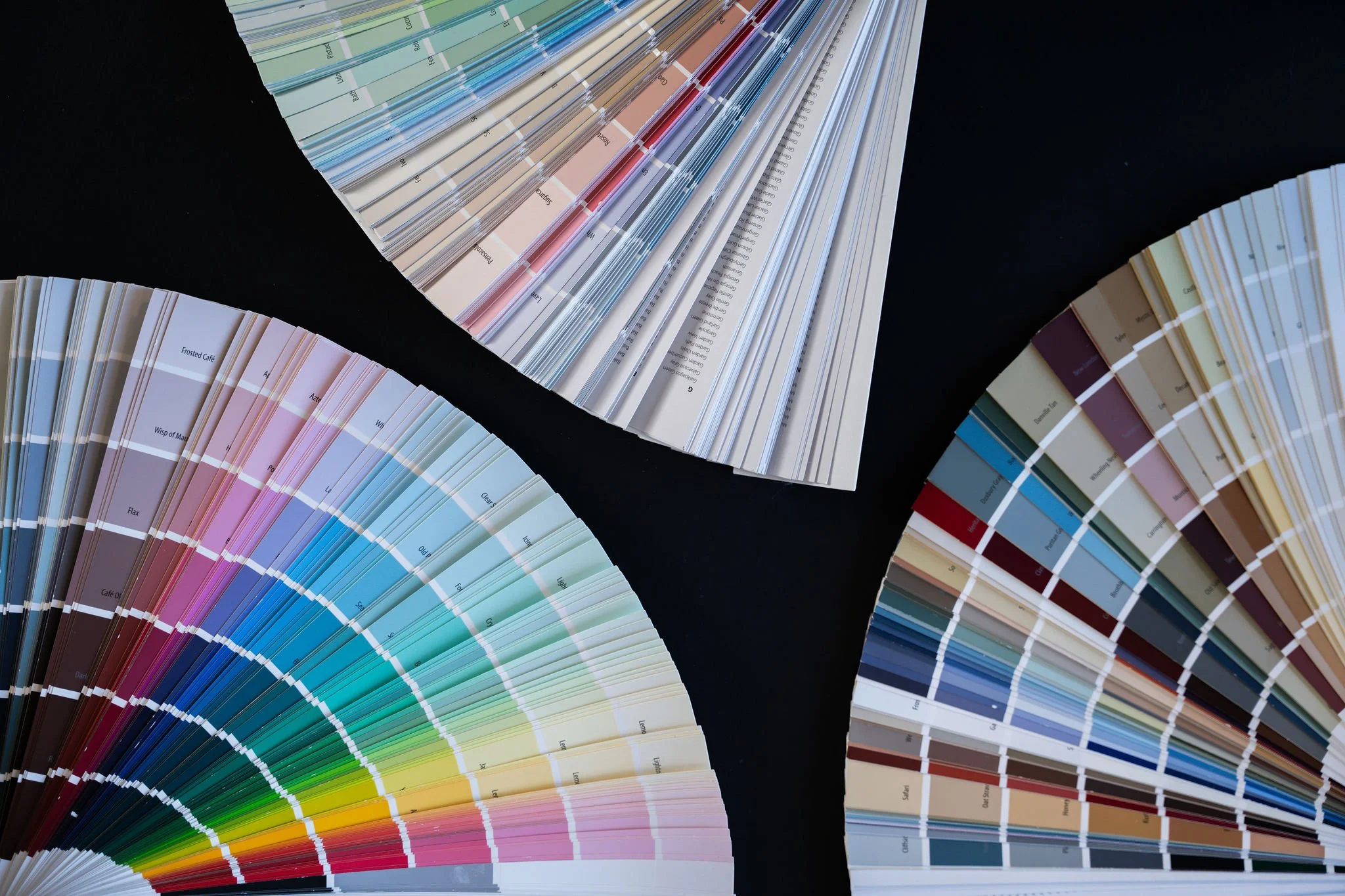 Paint swatches on grass