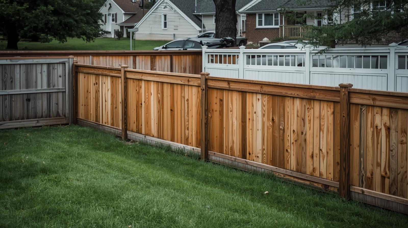 Comparison of wood, vinyl, and chain link fence lifespan in Rockford IL climate conditions with residential backyard installation. Comparison of wood, vinyl, and chain link fence lifespan in Rockford IL climate conditions with residential backyard installation.