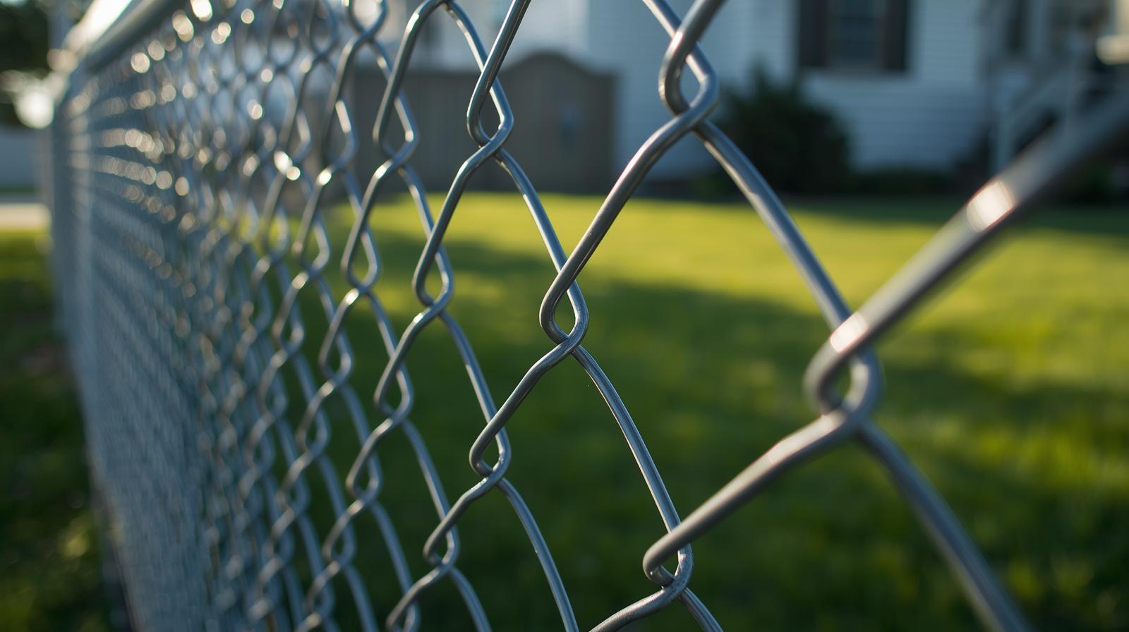 Chain link fence installation project in Rockford IL showing galvanized fencing materials and cost considerations. Chain link fence installation project in Rockford IL showing galvanized fencing materials and cost considerations.