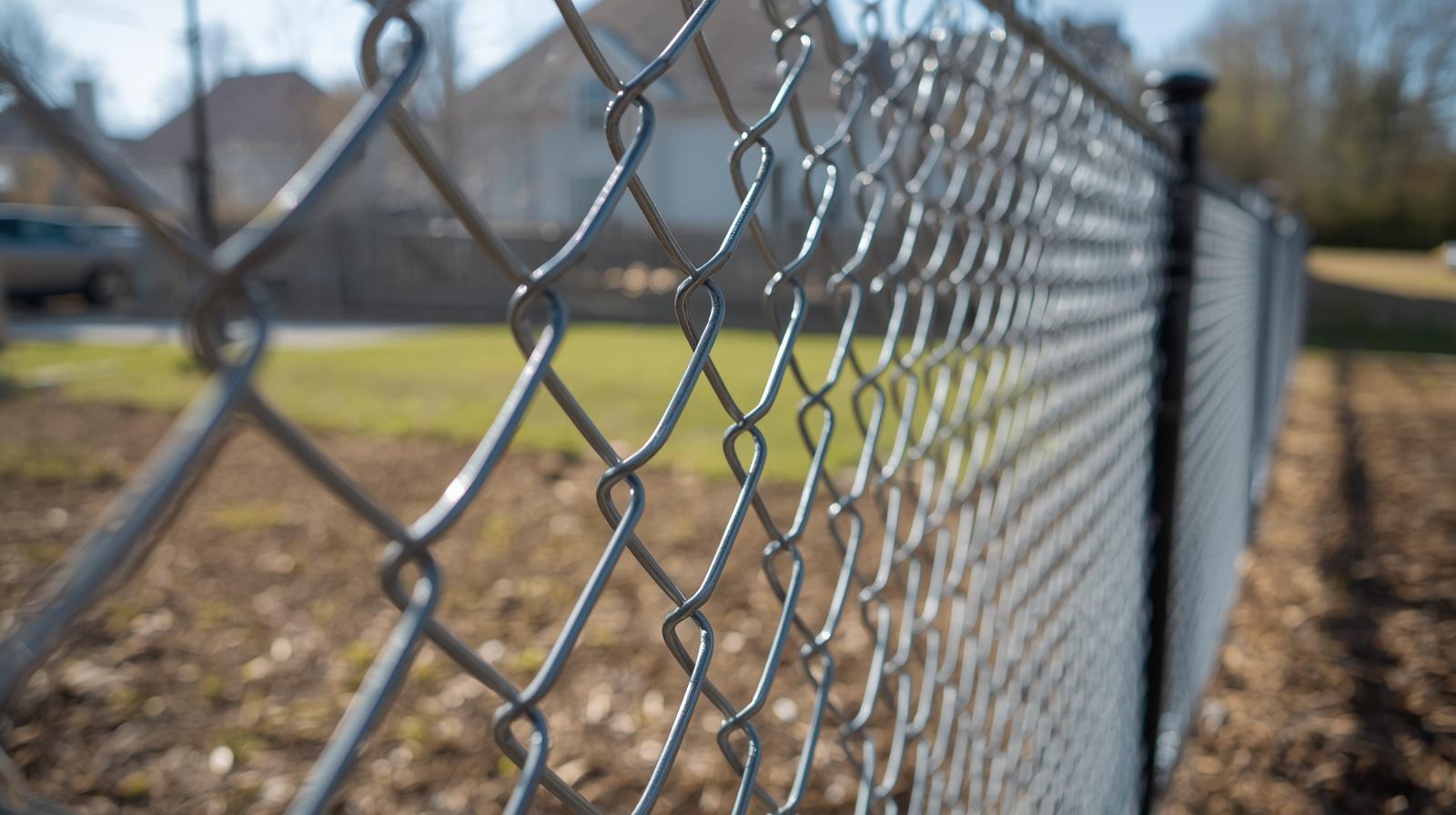 Chain link fence installation in Rockford IL showing materials and pricing considerations.