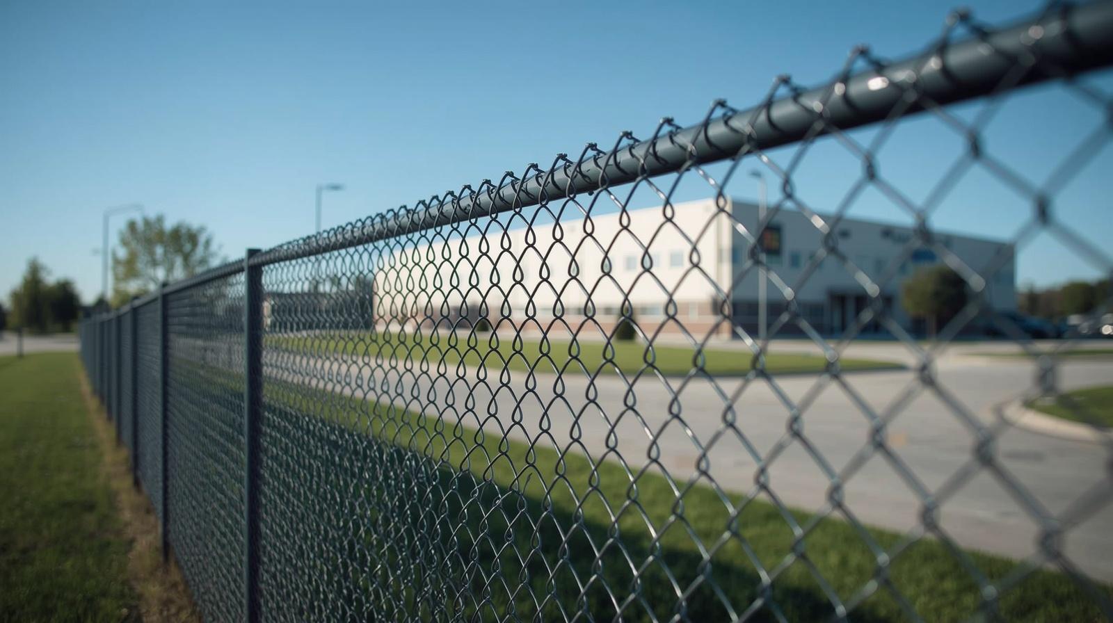 Commercial fence installation in Rockford IL illustrating zoning and permit compliance. Commercial fence installation in Rockford IL illustrating zoning and permit compliance.