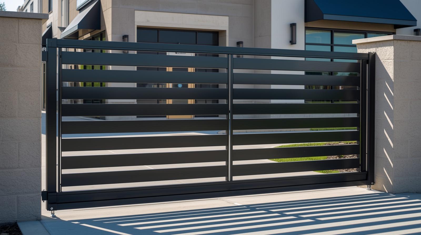 Commercial gate installation in Rockton IL with automated access control system. Commercial gate installation in Rockton IL with automated access control system.