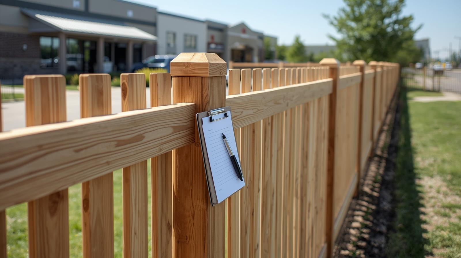 Commercial fence installation project in Rockford IL showing materials and site conditions affecting cost.