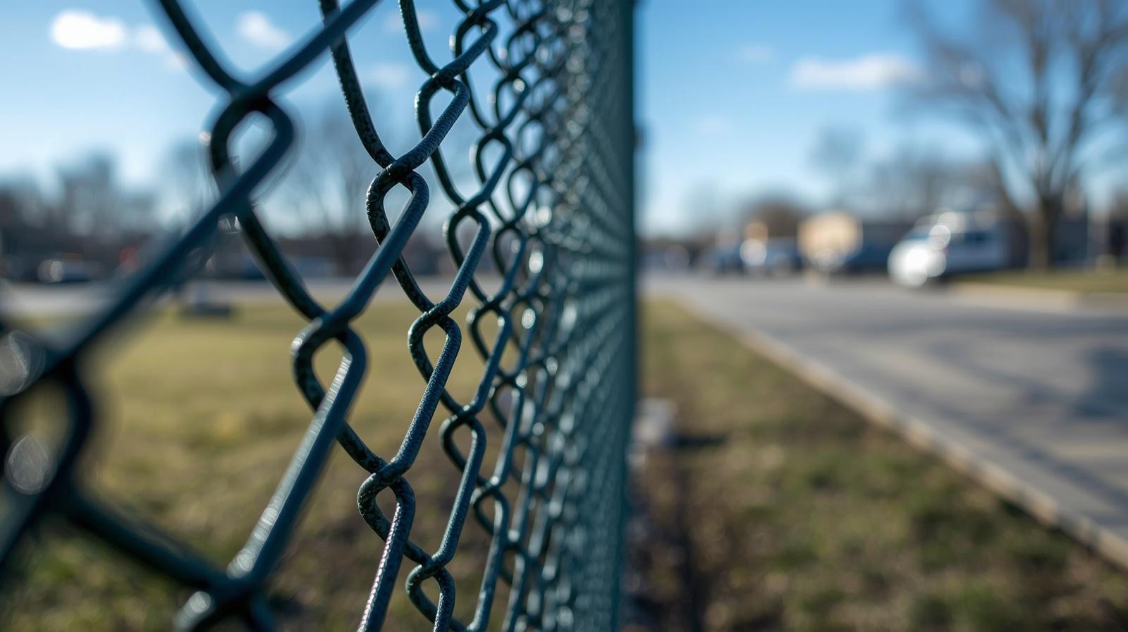 Commercial fence installation project in Loves Park IL showing materials and terrain impact. Commercial fence installation project in Loves Park IL showing materials and terrain impact.