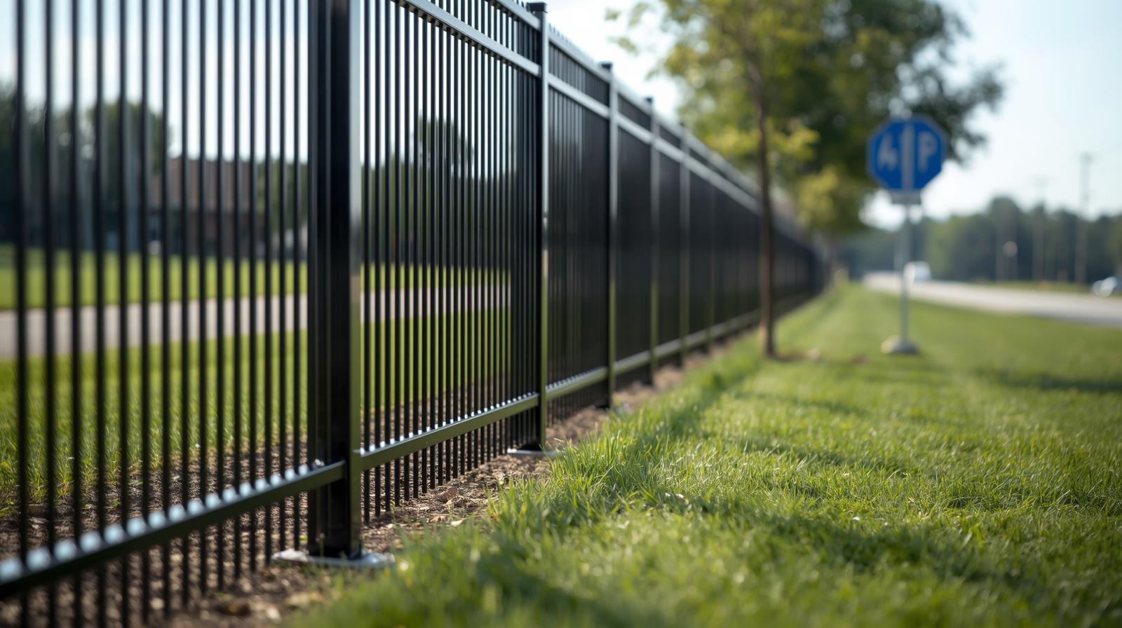 Commercial fence installation in Rockton IL showing compliance with setback and zoning rules. Commercial fence installation in Rockton IL showing compliance with setback and zoning rules.